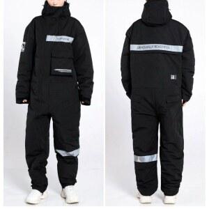 오토바이 세트 배달대행 두꺼운 배달방한복 점프수트 보온패딩 배민 배달 일반형 방한복