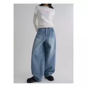 (356121CMLP) [에잇세컨즈] 워싱 벌룬핏 데님 블루 201036