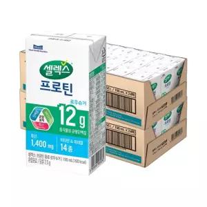 [ETV] 셀렉스 프로틴 음료 로우슈거 대용량 190ml 48개 (24개 2박스)
