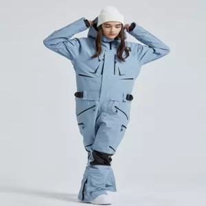 여성용 및 남성용 스키복 원피스 점프슈트 겨울 야외 방수 따뜻한 스노우슈트