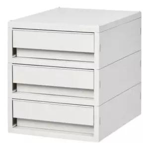 [제이커머스]시스맥스 56053 뉴트로 소품함 중형 3단 -53311 바구니 바스켓 수납 서랍 수납장