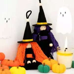 마크라메 마녀 인형 diy/어린이/만들기/키트/세트/공예/재료/DIY/할로윈/핼러윈/인테리어/소품/위치