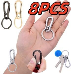 클래식 남자 스테인레스 스틸 조롱박 버클 키 체인 자동차  Carabiner 모양 아연 합금 홀더 반지 장식 선물