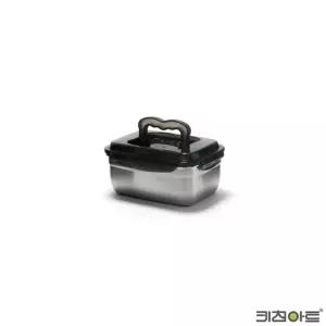 피앙세 핸디형 김치통 2호 3.6리터손잡이용기 보관 스텐 밀폐 음식 사각