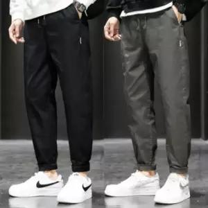 배기바지 IS-PA24 크롭 와이드핏 슬랙스 롤업 면바지 배기 팬츠