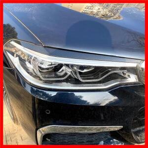 2Pcs ABS 광택 헤드 라이트 악마 눈썹 눈꺼풀 BMW G30 G31 F90 5 시리즈 520d 525i 530i 530d 550i M5 2017