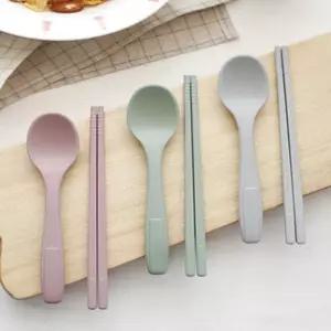 초등 저학년 어린이 아동 실리콘 수저세트 젓가락 유치원 한식 심플 유아