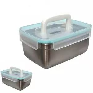 유바라 스텐김치통 밀폐 냉장고 반찬통 밀페용기 2.6L