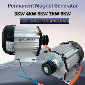 고출력 1500RPM 3000RPM 3000W 5KW 7KW 8KW 220V 단상 발전기 영구 자석 가정용