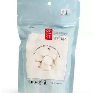 개별포장 물티슈 일회용 식사용 다회용 압축 물티슈 야외용 건티슈 휴대용 휴가용 준비물 무알콜 여행용