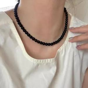 (쓰러담아) 블랙 볼 목걸이 구슬 원석 비즈 오닉스 블랙목걸이 구슬목걸이