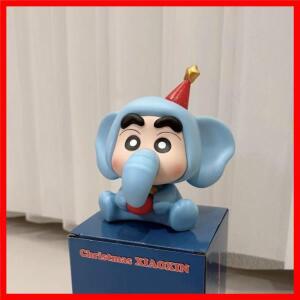 귀여운 짱구 애니메이션 피규어 만화 코끼리 데스크탑 장식 인형 장난감 모델 생일 선물 어린이용