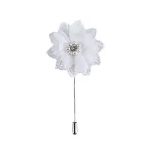 화이트플라워 부토니에 각종행사.단체주문가능) 정장핀 옷핀브로치 브로치핀 리본핀