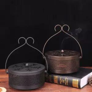 키밍 철사 모기향통 휴대용 엔틱 홀더 케이스 야외용 모기향거치대