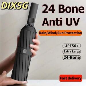 Xiaomi 24 Bone 태양 자외선 차단 비 저항 및 강한 바람  완전 자동 이중 뼈 접이식 우산