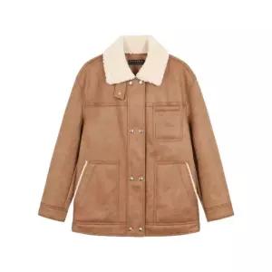 매장정품 SISLEY 시슬리 더블 페이크 레더 무스탕 재킷 SALE33561 1016806