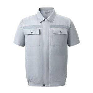 MEICHOON 여름 쿨링 재킷 반소매 에어컨 유니 회색. , 하이킹, 강력한 팬 낚시용, 캠핑, 의류,