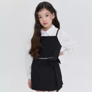 뒤트임 망사 뷔스티에 조끼 키즈 주니어 여아