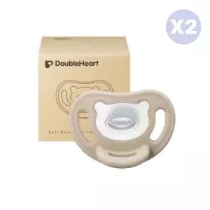 더블하트 에코 아기 노리개 젖꼭지 실리콘 쪽쪽이 M BNA