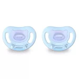 더블하트 신생아 노리개 젖꼭지 실리콘 쪽쪽이 블루 BNA