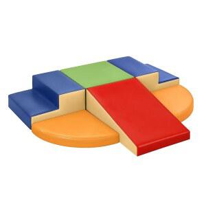 토디비 6피스 소프트 PU 가죽 용 클라이밍 장난감 폼 블록 플레이 체육관 클라이머 구조물 3 실내 크롤링 활동 놀이 세트