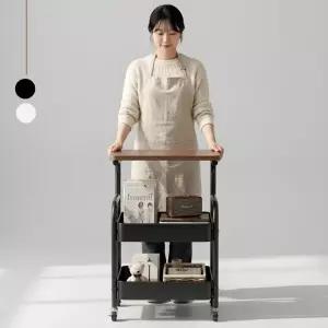 2단 트레이 3단 미니트롤리 테이블 4단 수납선반 이동식