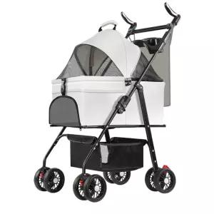 개 반려견 고양이 가벼운 또는 냥모차 안전한 초경량 유모차 캣 분리형 강