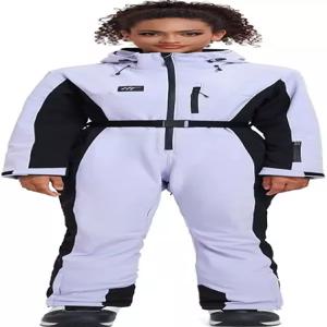 호티안 여성 원피스 스키복 슬림 핏 오버롤 점프복 방수 겨울 야외 스노보드 스노우수트