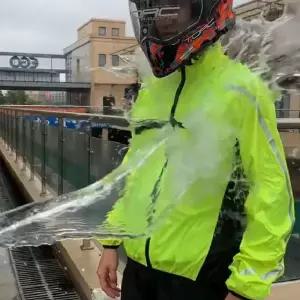 여름 폴 레인 코트 방수 오토바이 스플릿 바디 비옷 팬츠 매우 가벼운 바이커 커버