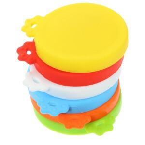 6개의 부드러운 실리콘 캔 커버 재사용 가능한 음료병 뚜껑 소다 맥주 애완동물 사료 용기용 안전하게 맞는