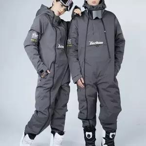 점프수트 스키복 일체형 남성용 그레이 L 스노보드복 방한복 점프슈트 겨울
