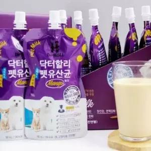 닥터할리 펫밀크 강아지 저지방 우유 유산균 200ml 10팩
