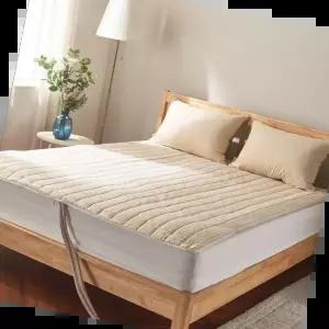 침구세트 더크린 리얼체크소프트마이크로 온수매트커버 Q베이지