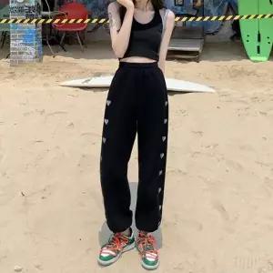 바지 조거슬랙스 하트 밴딩 스트링바지 여성바지 조거팬츠 여성 스트링
