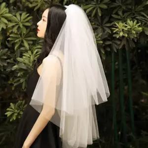 진주 헤어 머리띠 베일 웨딩 코사지 소품 면사포 이덜샤워 셀프 베일면사포