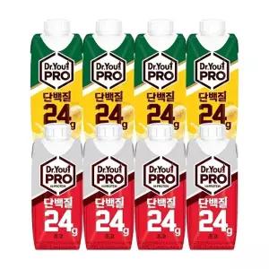 닥터유 프로 단백질 드링크 바나나 250ml x4 + 초코 250ml x4