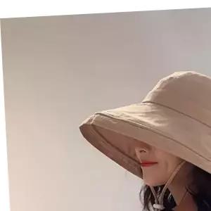 여성 넓은 챙 벙거지 햇빛차단 면모자 양면 버킷햇 여성모자 챙넓은모자