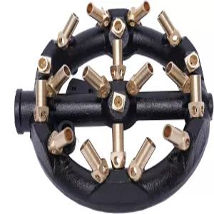 TFCFL 제트 버너 20가지 팁 G12 110000 BTUHR 중국식 노즐 그릴 레인지 포함 본체 주철 황동 천연 볶음 웍