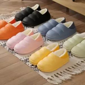 겨울 털 슬리퍼 패딩 실내화 방수 방한 쿠션 거실화 쿠션감 방지 슬리퍼 거실화 층간소음 실내화 방한