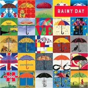 모든 연령대를 위한 비 오는 날 1000피스 재표시 퍼즐 콜라주