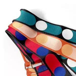 웨빙 스트랩 동글패턴 크로스끈 어깨끈 3컬러 넓은 가방끈