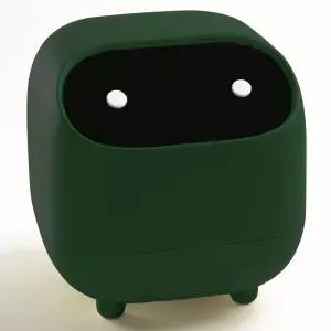 램핀 귀여운 쓰레기통 책상용 미니 있는 오토 SUV용 팝업 녹색 뚜껑이 캠핑 잠금식 드라이브