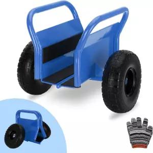 헤비 듀티 패널 돌리 슬랩 두 개의 편안한 손잡이 10인치 솔리드 고무 타이어는 드라이월 시트와 도어 소재