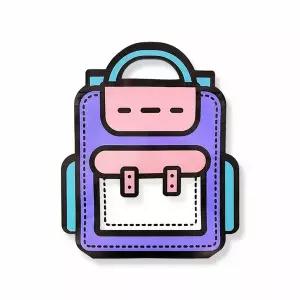 책가방 포장 지퍼백 퍼플  WE1F98F