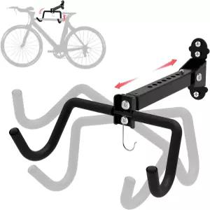 퀄워드 자전거 월 마운트 행거 차고 홈의 실내 보관용 랙 로드 바이크용 수평 바이크 홀더 산악 하이브리드