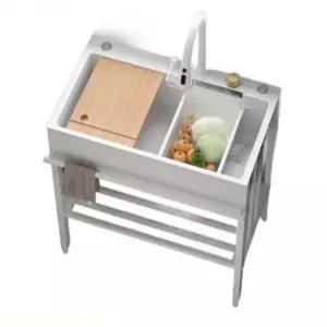 소형 싱크대 간이 캠핑장 원룸 베란다 주방 애벌 세면대 빨래 스테인리스 미니