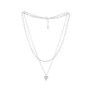 제이반스클래식 롱 하트 레이어드 써지컬 스틸 체인목걸이 J2302 AN141 SV 1910459