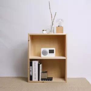 갤러리데코 편백나무 삼나무 원목 2단 넓은 와이드 책장