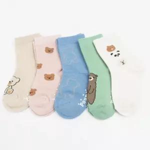 [이지커머스]아기 곰양말 5족 세트 유아 아동 초딩 키즈 데일리 유아봄양말 남자아이양말 7세양말 여아양말