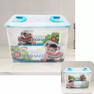 제이커 투명 반찬통 신선에코락 용기 밀폐김 핸들직7호중15리터